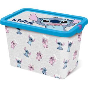 STOR Plastový úložný box s vekom Stitch 7l