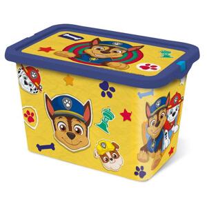 STOR Plastový úložný box s vekom Paw Patrol 7l žltý