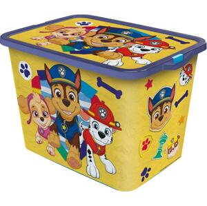 STOR Plastový úložný box s vekom Paw Patrol 23l žltý